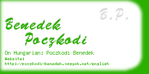 benedek poczkodi business card
